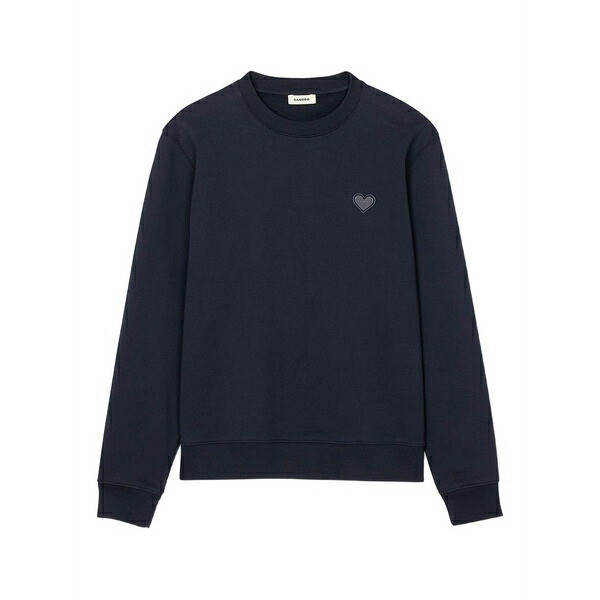 サンドロ メンズ パーカー・スウェットシャツ アウター Heart-patch sweatshirt Blue｜asty 33,020円