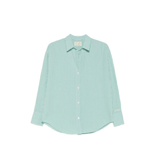エムシーツーセイントバース レディース プルオーバー トップス Cristal striped shirt Green