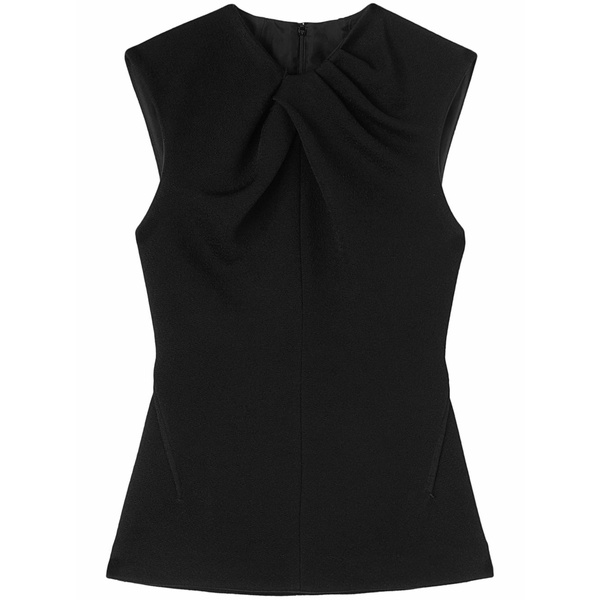 ジル・サンダー レディース シャツ トップス Pleat-detailing sleeveless top Black｜asty
