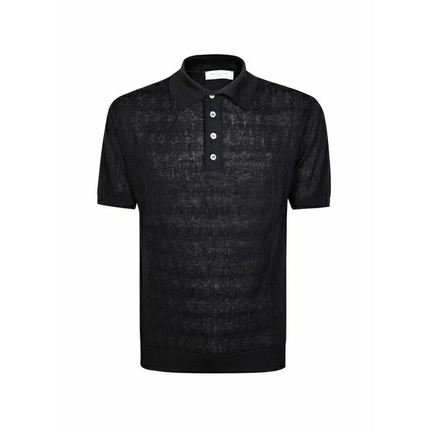 ダニエル フィエゾリ メンズ スポーツシャツ トップス Short-sleeve polo shirt Black