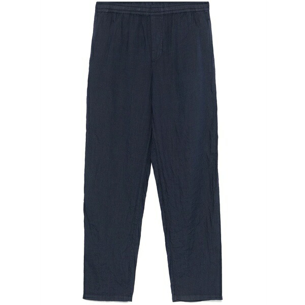 アスペジ メンズ 心地好いズボン下 ボトムス Linen trousers Blue