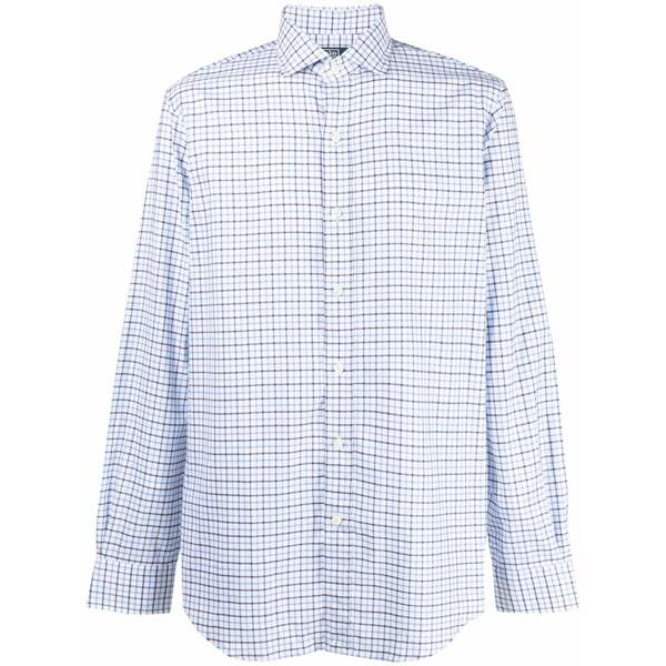 ラルフローレン メンズ シャツ トップス Check-pattern cotton shirt Blue|asty