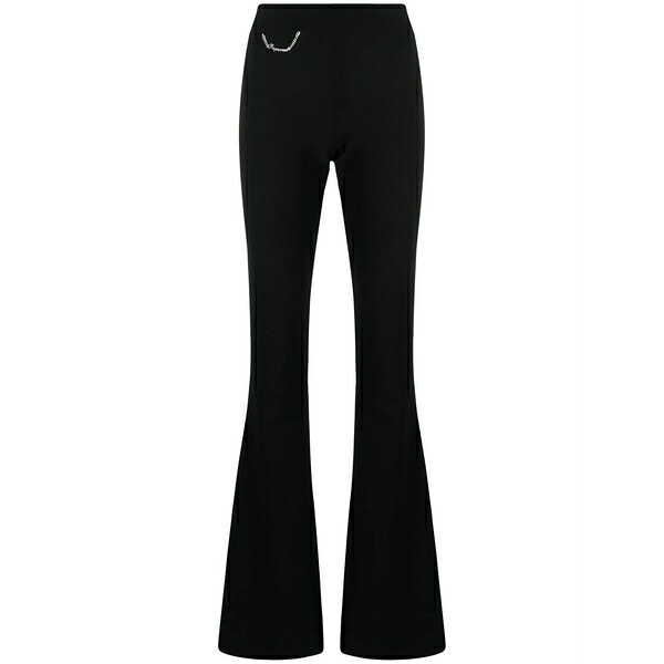 ディースクエアード レディース 心地好いズボン下 ボトムス Logo-chain flared trousers Black