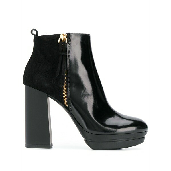 ホー火器 レディース ブーツ シューズ Platform ankle boots Black