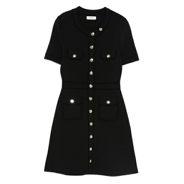 真砂ロ レディース 衣装 トップス Mini button-detail dress Black