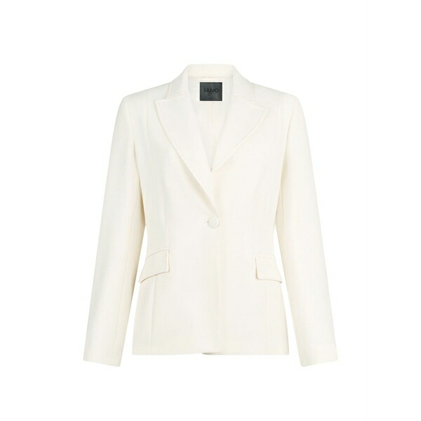 リュージョー レディース ジャケット&ブルゾン アウター Flap-pockets single-breasted blazer Neutrals|asty