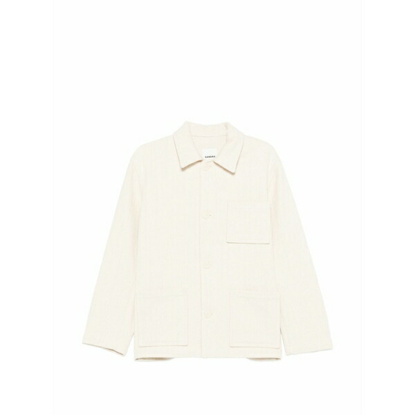 サンドロ メンズ ジャケット＆ブルゾン アウター Chest-pocket shirt jacket Neutrals