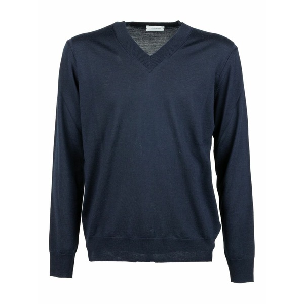 パウロペコラ メンズ ニット&セーター アウター V-neck long-sleeve sweater Blue｜asty