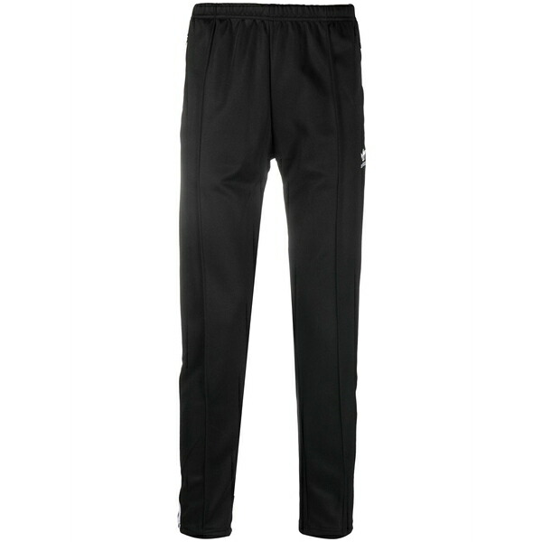 アディダス メンズ 心地よいズボン下 ボトムス Beckenbauer logo-embroidered  track pants Black