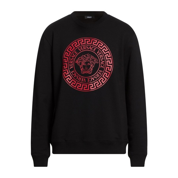 【貨物輸送無料】 ヴェルサーチ メンズ パーカー・スウェットシャツ アウター Sweatshirts Black
