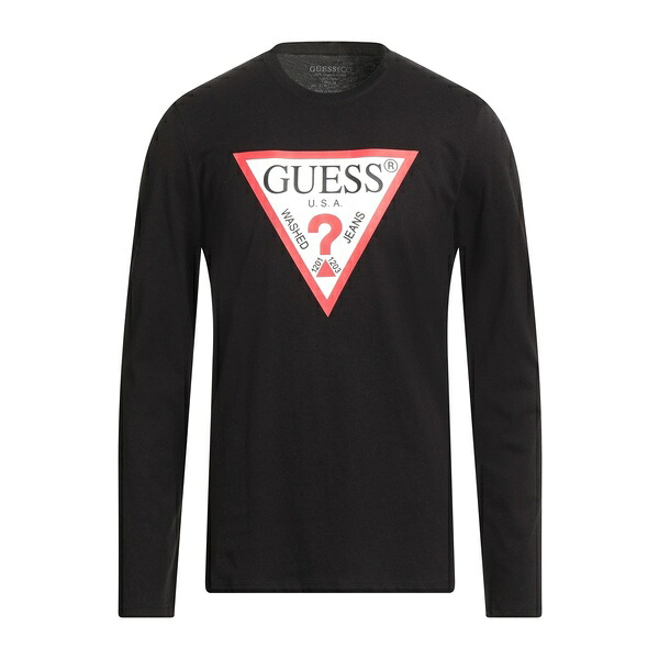 【貨物輸送無料】 ゲス メンズ ティーシャツ トップス T-shirts Black