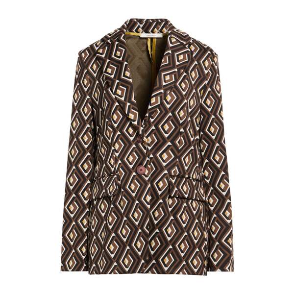 【送料無料】 マリパルミ レディース ジャケット＆ブルゾン アウター Blazers Brown