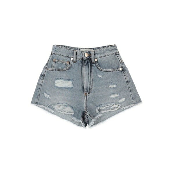 【送料無料】 エルマンノ フィレンツェ レディース デニムパンツ ボトムス Denim shorts Blue