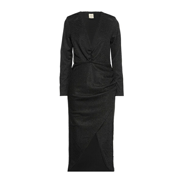 【送料無料】 ファイブルー レディース ワンピース トップス Midi dresses Black