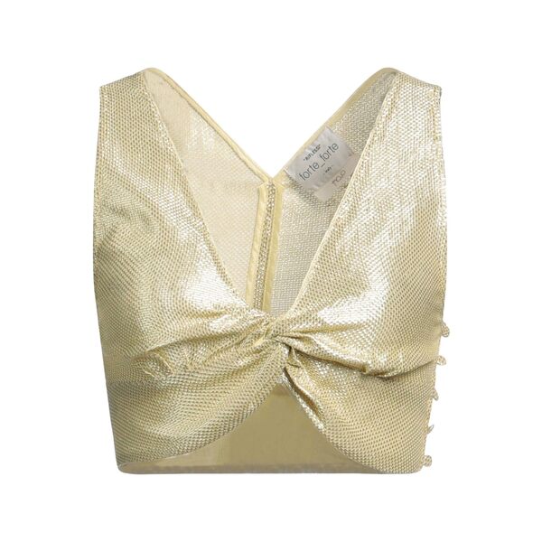 【送料無料】 フォルテ フォルテ レディース Tシャツ トップス Tops Yellow|asty