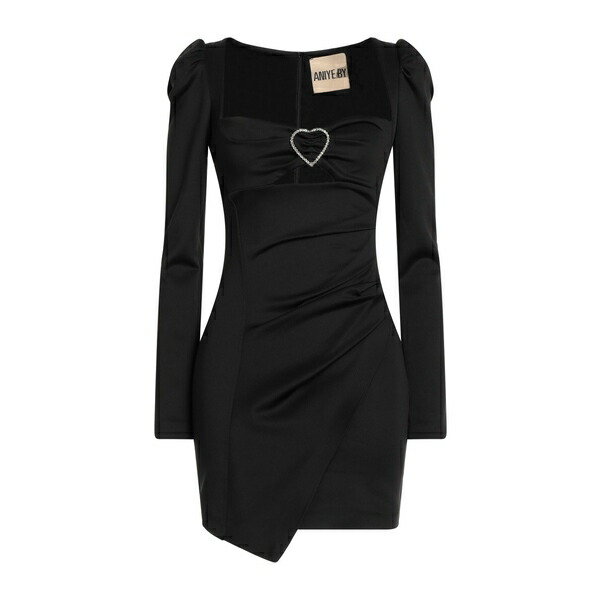 【送料無料】 アニエバイ レディース ワンピース トップス Mini dresses Black