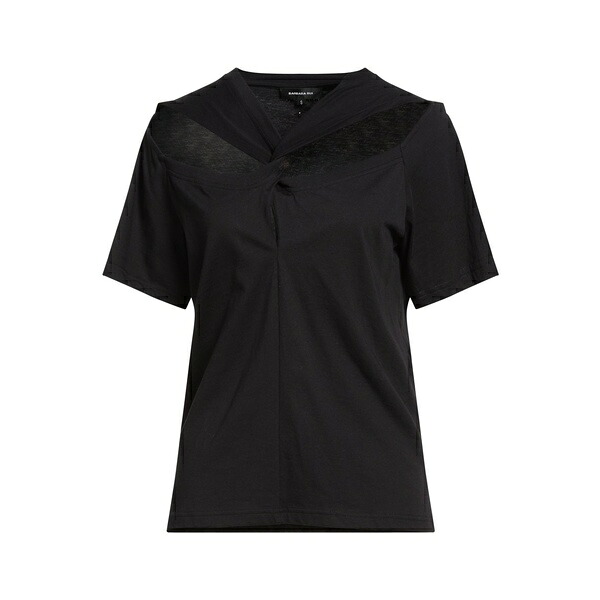 【送料無料】 バーバラ ブイ レディース Tシャツ トップス T-shirts Black