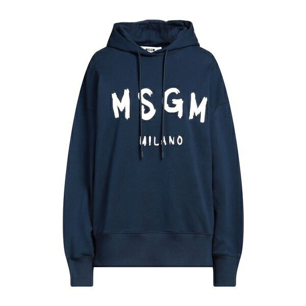 【貨物輸送無料】 エムエスジイエム レディース パーカー・スウェットシャツ アウター Sweatshirts Blue