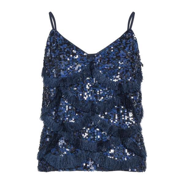 【送料無料】 ピンコ レディース Tシャツ トップス Tops Blue