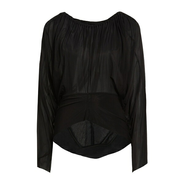 【送料無料】 リックオウエンス レディース Tシャツ トップス Tops Black｜asty