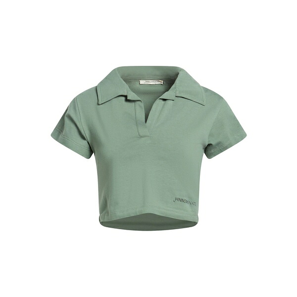 【送料無料】 ヒノミネイト レディース Tシャツ トップス Polo shirts Green|asty