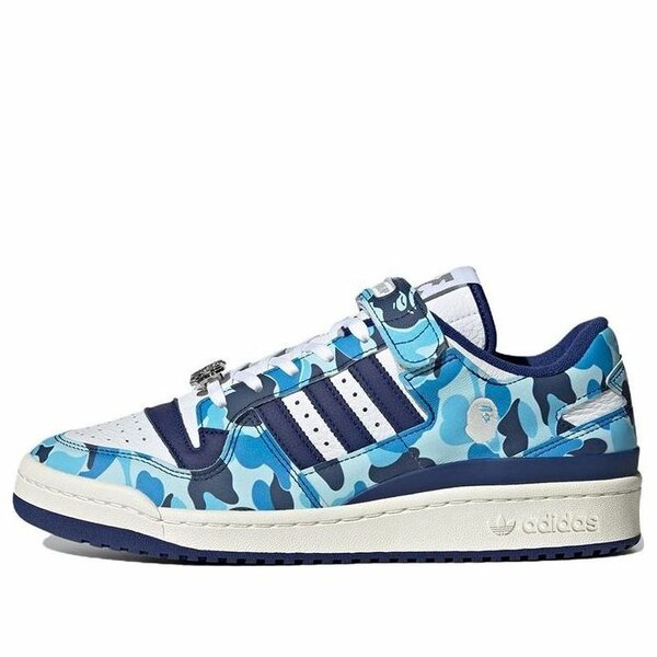 adidas アディダス メンズ スニーカー  【adidas x A Bathing Ape Forum Low 84 \u002730th Anniversary - Blue\u0027 ID4772】  大きさ US_10(28.0糎)