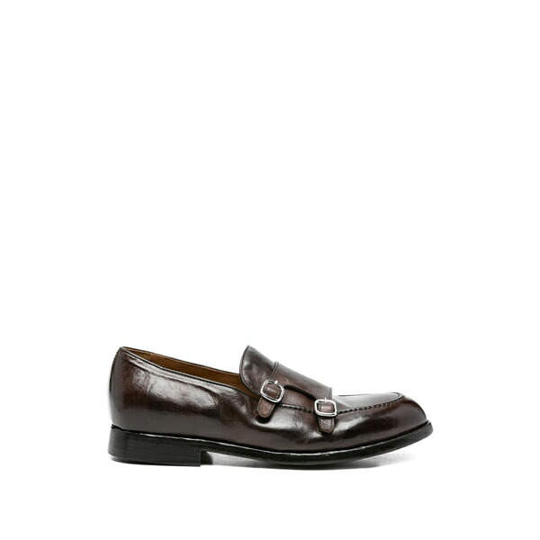 緑であること・ジョージ メンズ 御召しものシューズ シューズ Buckle leather monk shoes Brown