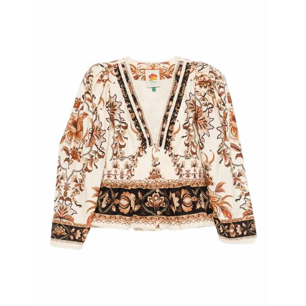 ファーム リオ レディース シャツ トップス Floral-print shirt Neutrals|asty