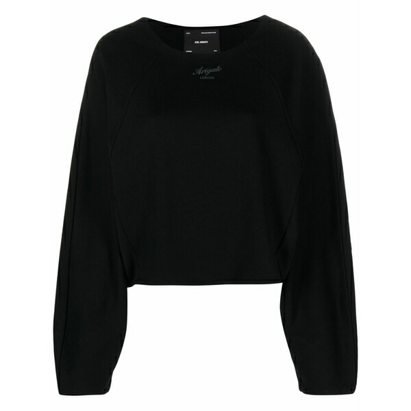 アクセルアリガト レディース ニット\u0026セーター アウター Halle logo-embroidered sweatshirt Black