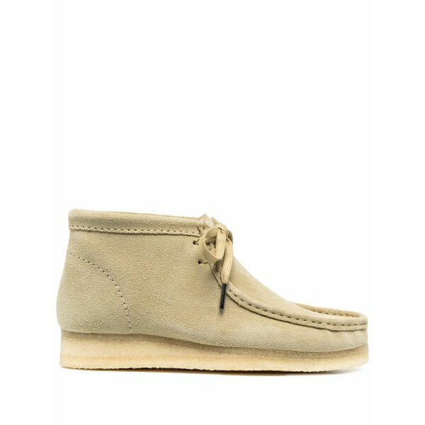 クラークス メンズ ブーツ シューズ Wallabee suede ankle boots Neutrals|asty