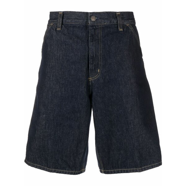 カーハート メンズ カジュアルパンツ ボトムス Logo-patch denim cargo shorts Blue｜asty