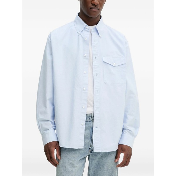 フィリッパコー メンズ シャツ トップス Flap-pocket shirt Blue|asty