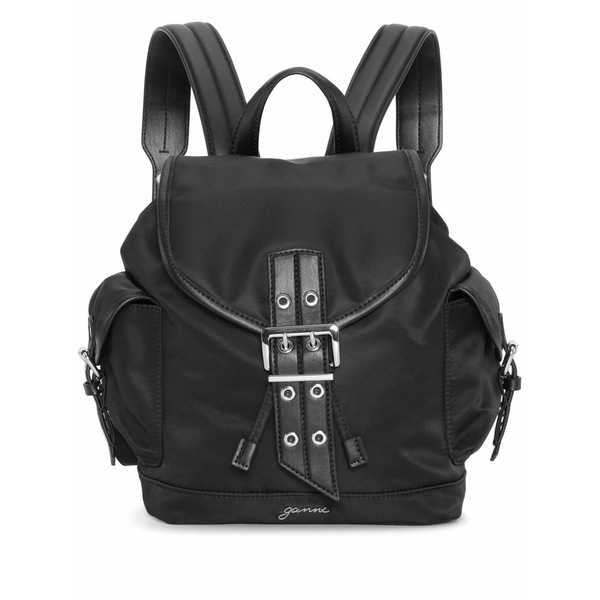 ガニー レディース うしろ側風呂敷き包み・背嚢 御徒面子 Buckled backpack Black