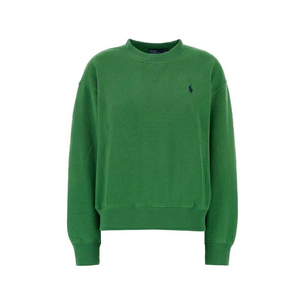 ラルフローレン レディース ニット\u0026セーター アウター Polo pony-embroidered sweatshirt Green