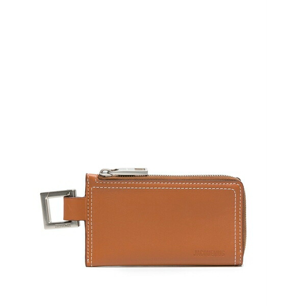 ジャクエムス メンズ 紙入れ 付属品 Le porte leather wallet Brown