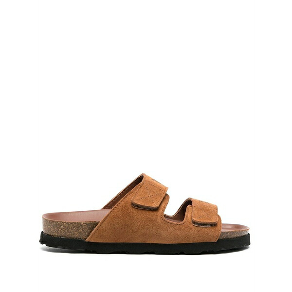 パーム・エンジェルス レディース サンダル シューズ Logo-print touch-strap sandals Brown｜asty