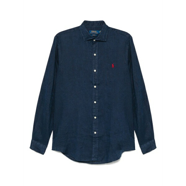 ラルフローレン メンズ プルオーバー トップス Linen shirt Blue