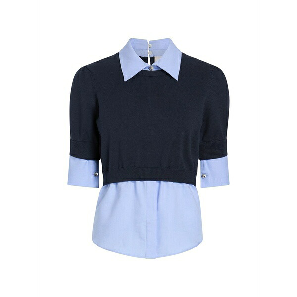 サンクアセプト レディース シャツ トップス Capucine knit top Blue｜asty