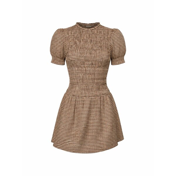 リフォメーション レディース ワンピース トップス Leannah mini dress Brown|asty