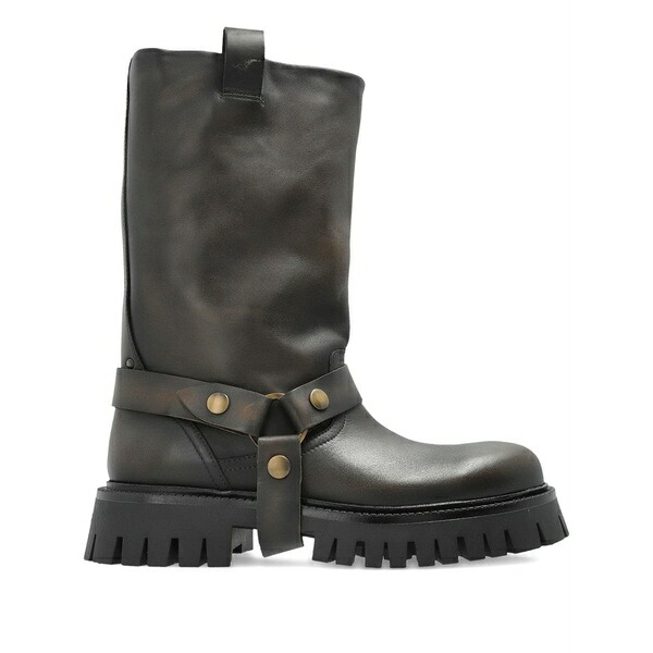 ゴールデングース レディース ブーツ シューズ Kurt chunky buckle-strap leather boots Brown|asty