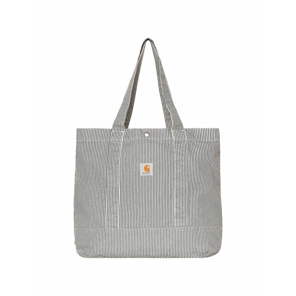 鉄道車両ハート形 メンズ トートバッグ 御徒面子 Mercer striped tote bag White