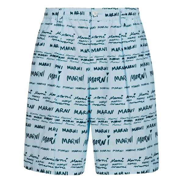 マルニ メンズ カジュアルパンツ ボトムス Mega marni poplin shorts Blue｜asty