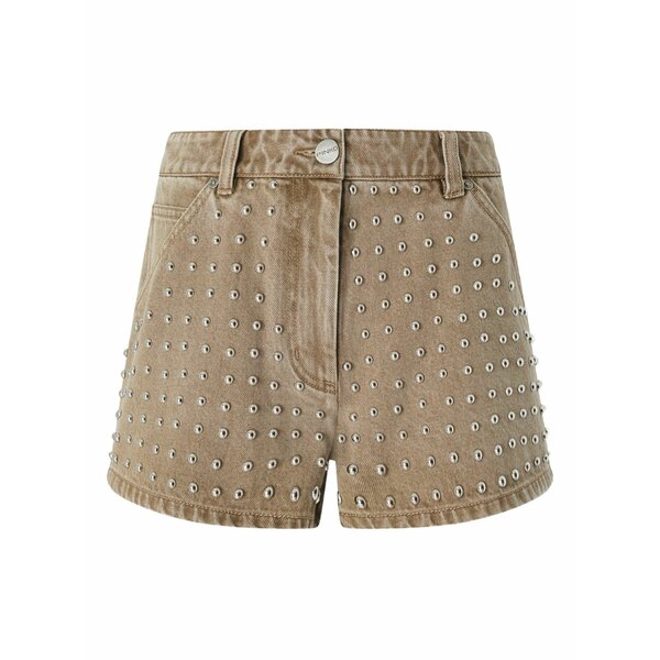 ピンコ レディース カジュアルパンツ ボトムス Stud-embellished shorts Neutrals｜asty