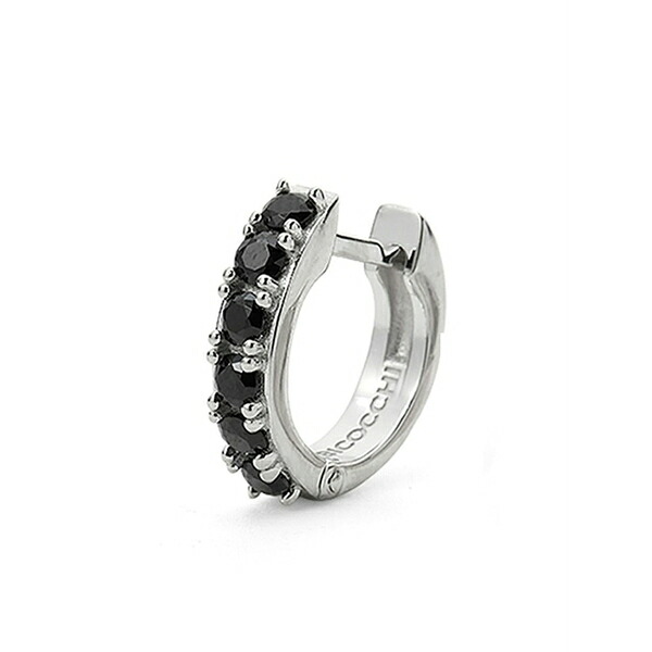 エマニュエレ ビコッキ メンズ ピアス・イヤリング 付属物 Crystal hoop earring Silver