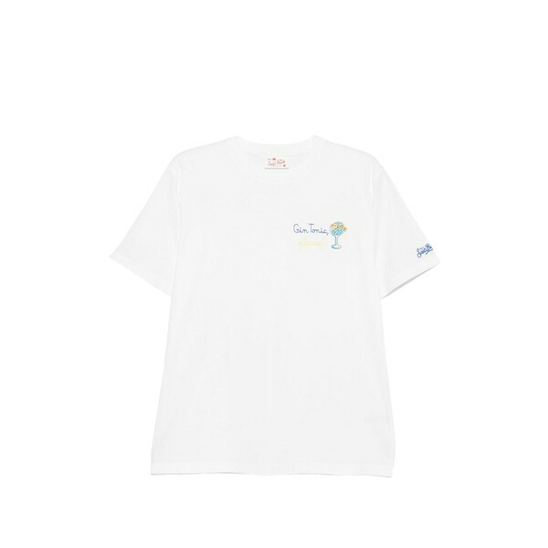 エムシーツーセイントバース メンズ Tシャツ トップス Glass gin please cotton t-shirt White｜asty