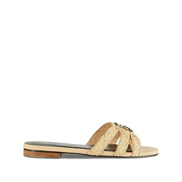 パトリツィア ペペ レディース サンダル シューズ Raffia flat sandals Neutrals｜asty