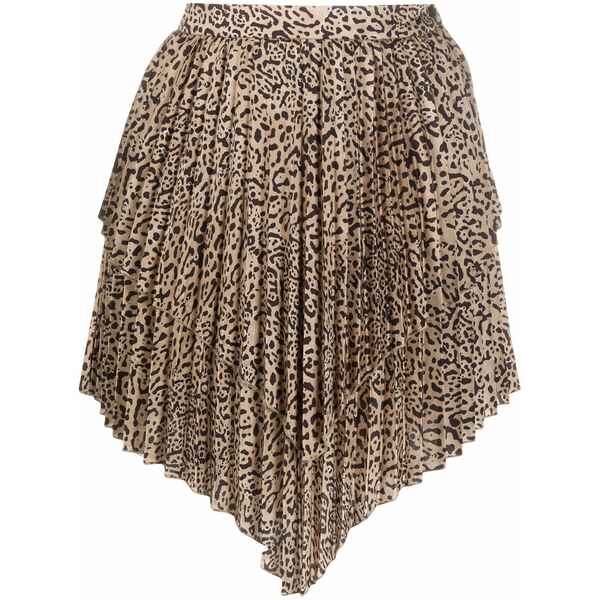 ワンダリング レディース スカート ボトムス Layered pleated skirt Brown｜asty