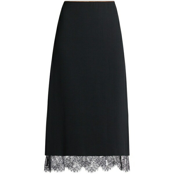 ヴィンス レディース スカート ボトムス Lace paneled straight skirt Black｜asty