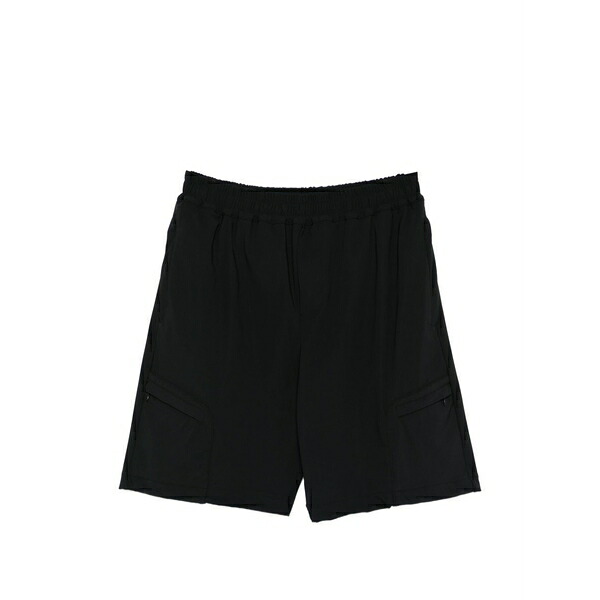 イレブンティ メンズ カジュアルパンツ ボトムス Elastic-waistband shorts Black|asty