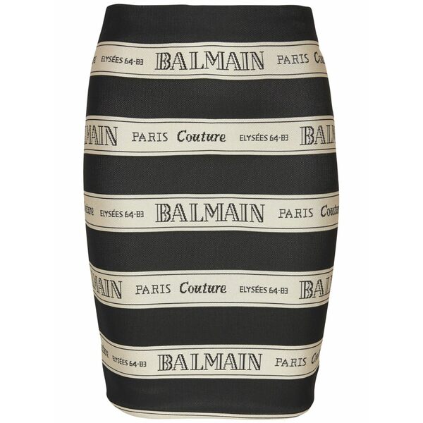 バルマン レディース スカート ボトムス Jacquard skirt Black|asty